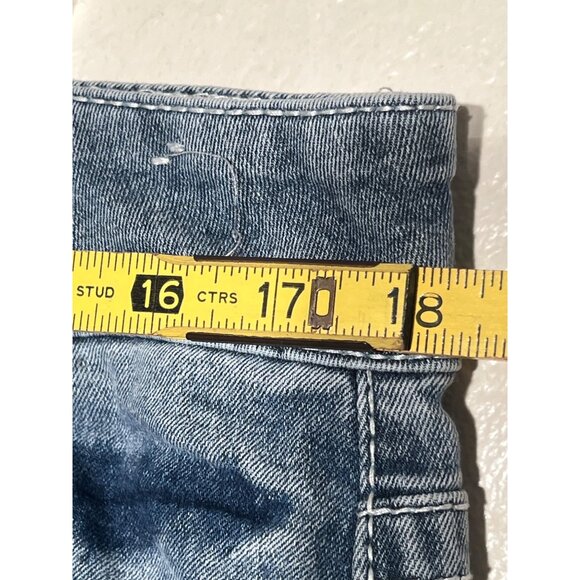 Copperflash 14WCurvy Blue Straight-Leg Jeans Embroidery Comfortable Stretch - Picture 10 of 14